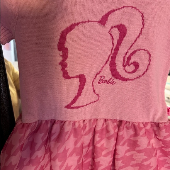 Pink Barbie Dress with Houndstooth Skirt size S 6/6x NWOT - Picture 2 of 5